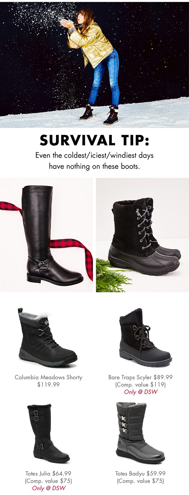 dsw totes boots