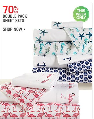 Shop 70% Off Double Pack Sheet Sets