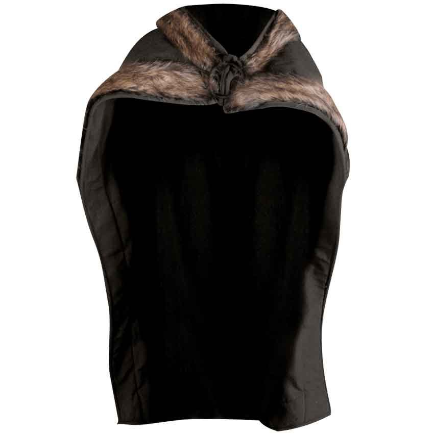 Image of Bjorn Fur Trimmed Cape