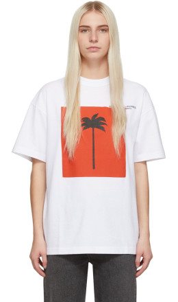 Palm Angels - White Big 'Palm x Palm' T-Shirt