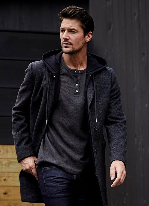 WARMKNIT Henley Charcoal Heather