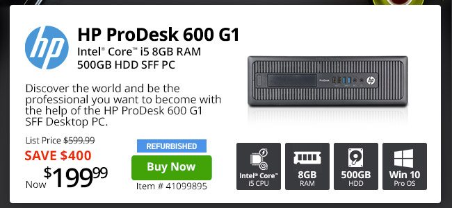 HP ProDesk 600 G1 i5 8GB 500GB SFF w/ 1yr Warranty | 41099895 | Shop Now