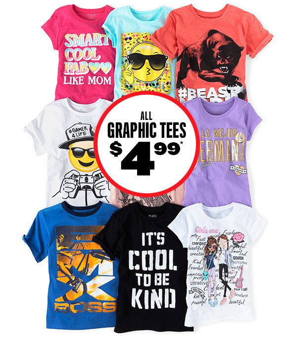 All Graphic Tees $4.99