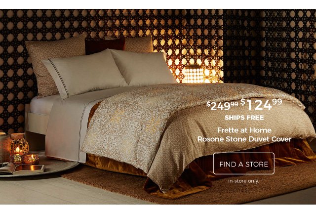 Frette at Home Rosone Stone Duvet Cover | $124.99 | ships free | find a store | in-store only.