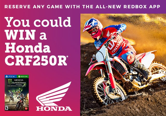 You could WIN a Honda CRF250R*
