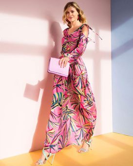 Maxi Dress with Cutouts