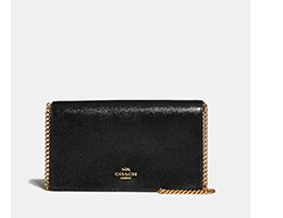 Foldover Chain Clutch Bag