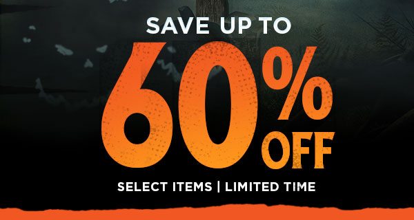save up to 60% off select items