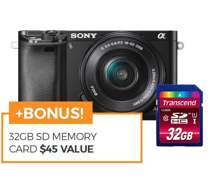Sony Alpha a6000 Black with 16-50mm Lens