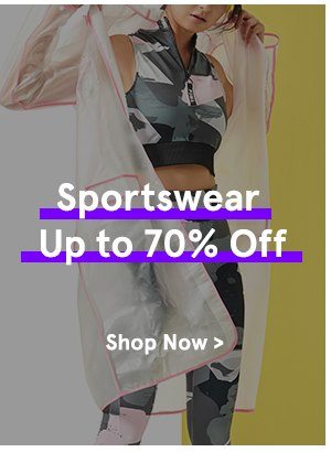 Sportswear Up to 70% Off + Extra 25% Off