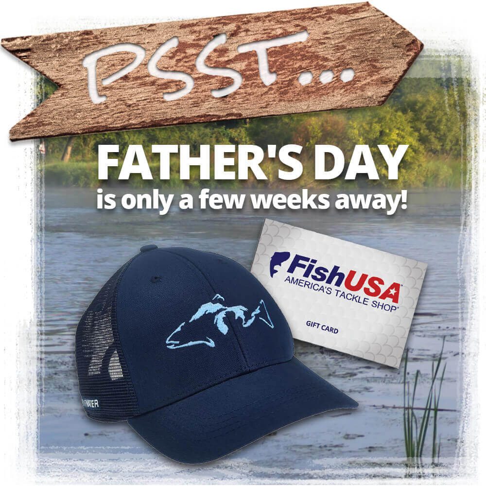 Get a FREE RepYourWaters Great Lakes Proud Hat with the purchase of aFishUSA $75 Gift Card!