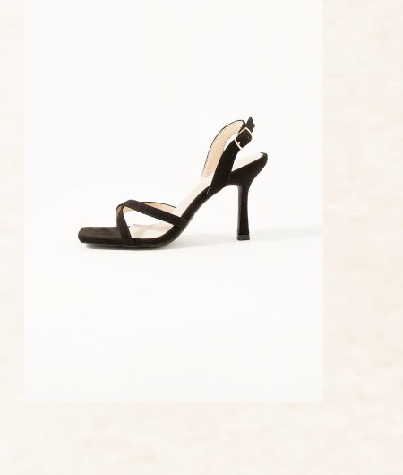 Barely there strappy occasion heels black