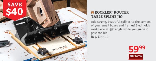 Save $40 on the Rockler Router Table Spline Jig