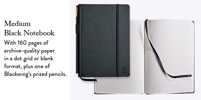 Blackwing Medium Black Notebook