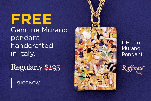 Free Murano Pendant handcrafted in Italy