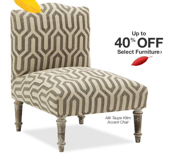 Up to 40% off select furniture