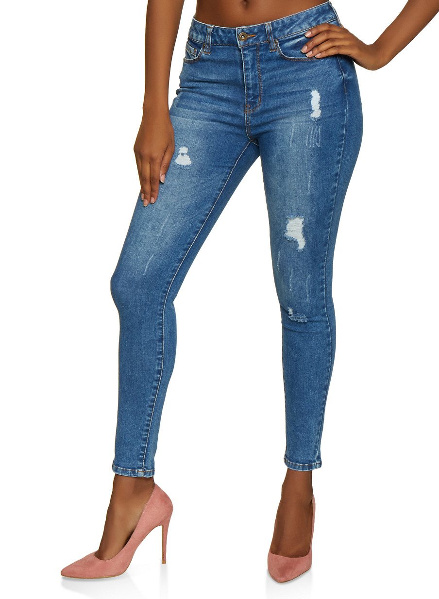 WAX Distressed Skinny Jeans