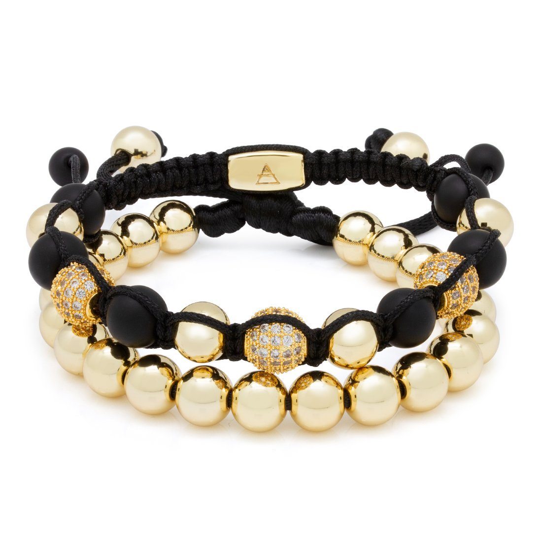 Image of The Black and Gold Trendsetter Bracelet Set