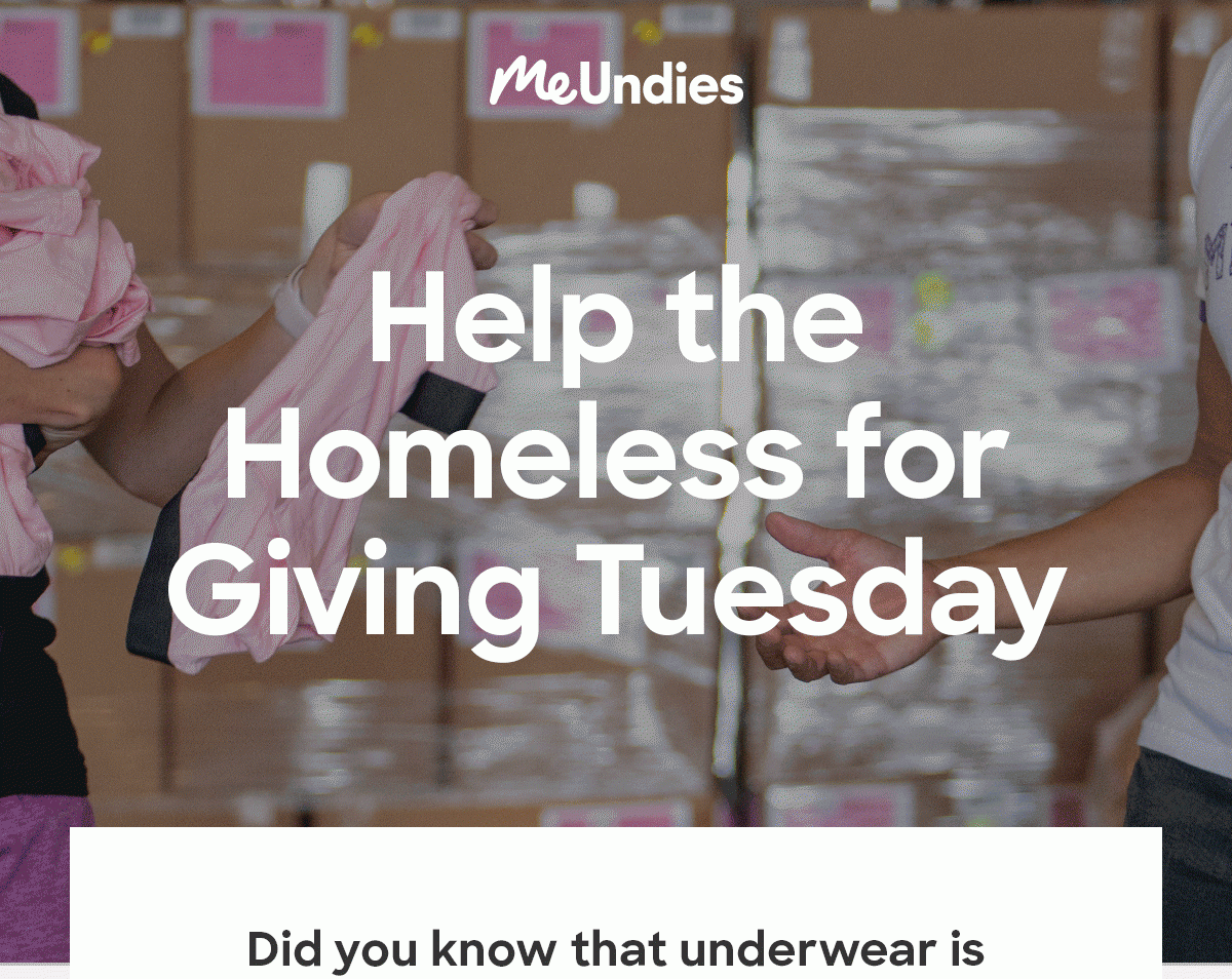 Help the Homeless for Giving Tuesday