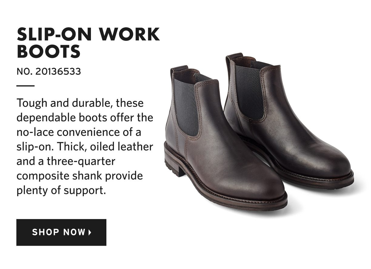 filson slip on work boots