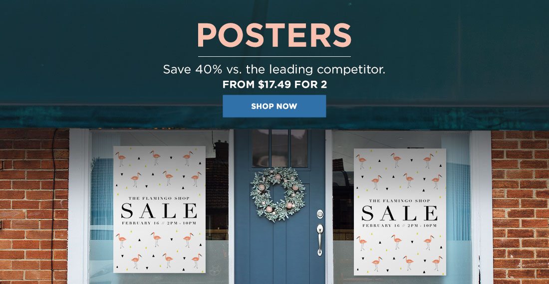 Posters. Save 40% vs the leading competitor. From $17.49 for 2. Shop Now