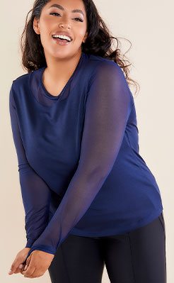 KIM MESH-SLEEVE TOP