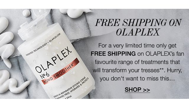 FREE SHIPPING ON OLAPLEX