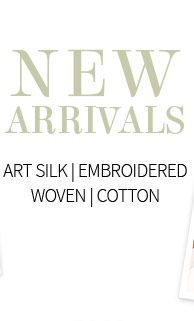 Art Silk, Embroidered, Woven, Cotton
