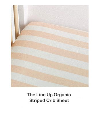 The Line Up Organic Striped Crib Sheet