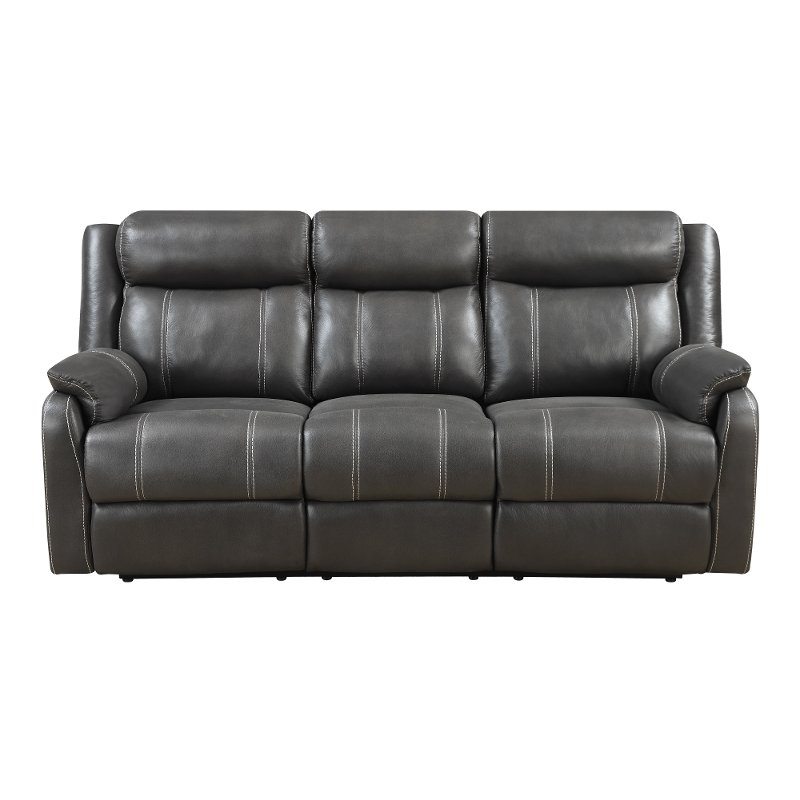 Valor Carbon Gray Dual Reclining Sofa - Domino