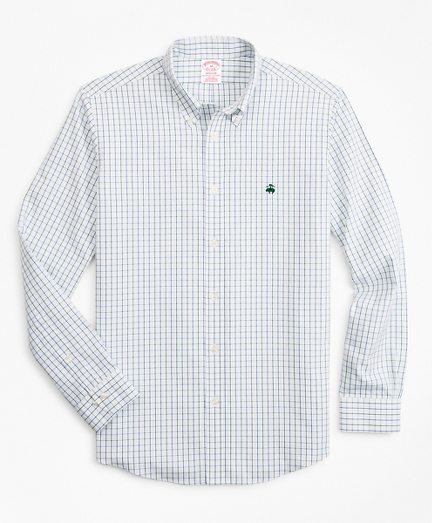 Stretch Madison Relaxed-Fit Sport Shirt, Non-Iron Windowpane