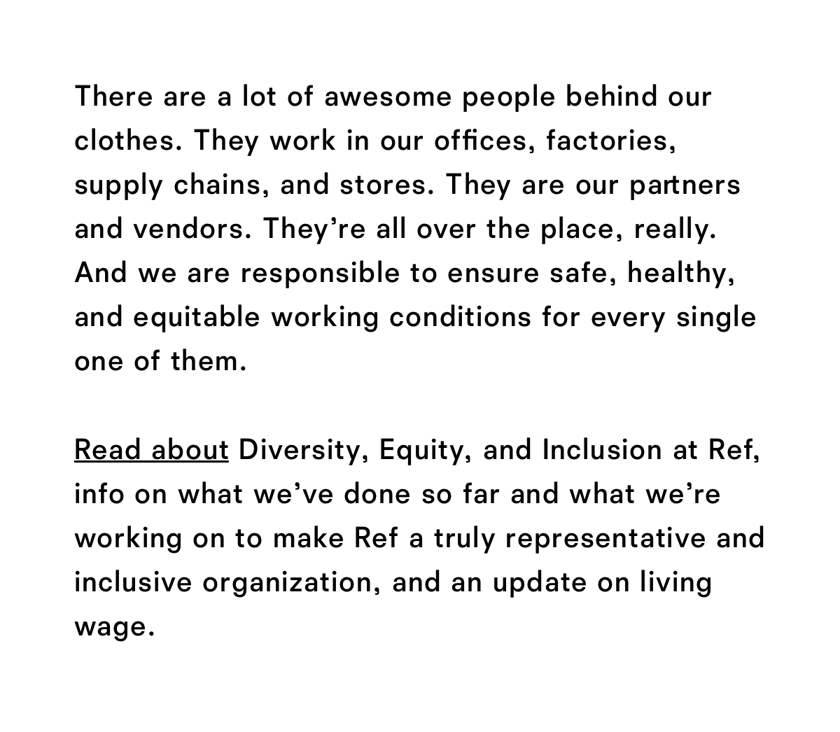 Read about Diversity, Equity, and Inclusion at Ref