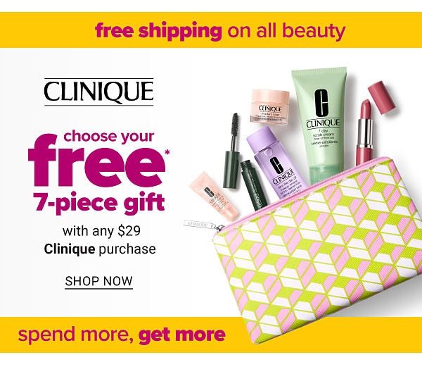 Clinique - Online only - Choose your Free 7-Piece Gift with any $29 Clinique purchase - Shop Now