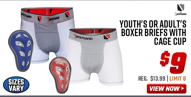 SAFETGARD Youth's or Adult's Boxer Briefs with Cage Cup