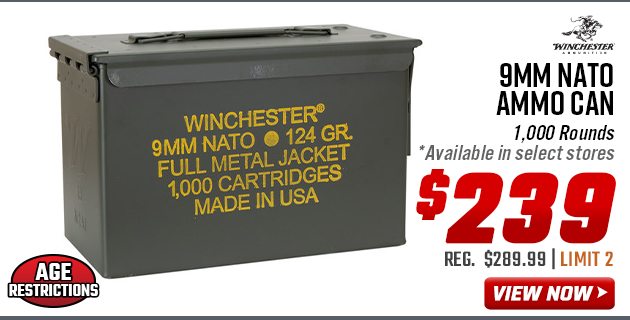 Winchester 9mm Nato Ammo Can 1000 Rounds