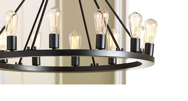 Lacey 28&quote; Wide Round Black LED Chandelier