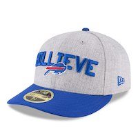 Men's Buffalo Bills New Era Heather Gray/Royal 2018 NFL Draft Replica On-Stage Low Profile 59FIFTY Fitted Hat