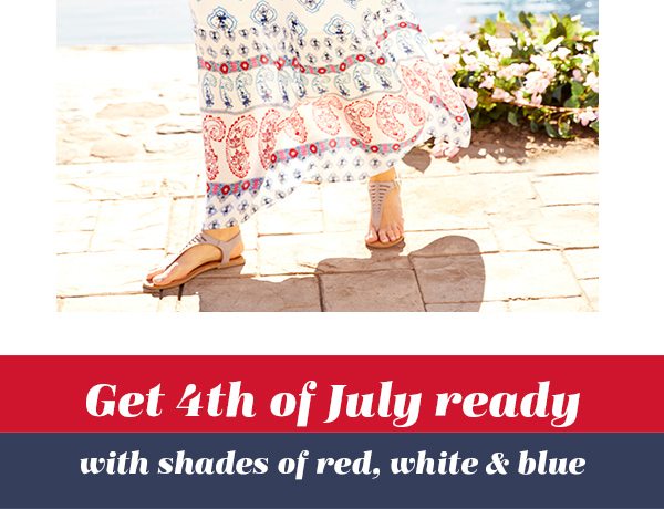 Get 4th of July ready with shades of red, white and blue.