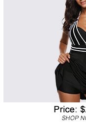 Spaghetti Strap Stripe Print Top and Black Shorts