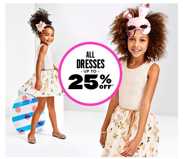 All Dresses Up to 25% Off