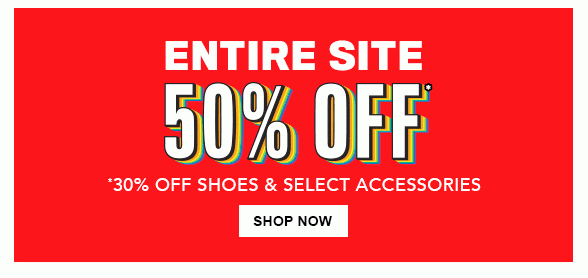 Entire Site 50% Off