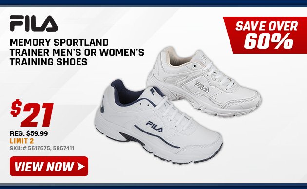 FILA Memory Sportland Trainer Men's or Women's Training Shoes