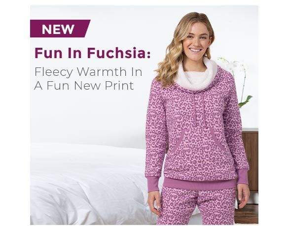 NEW Fun In Fuchsia: Fleecy Warmth In A Fun New Print