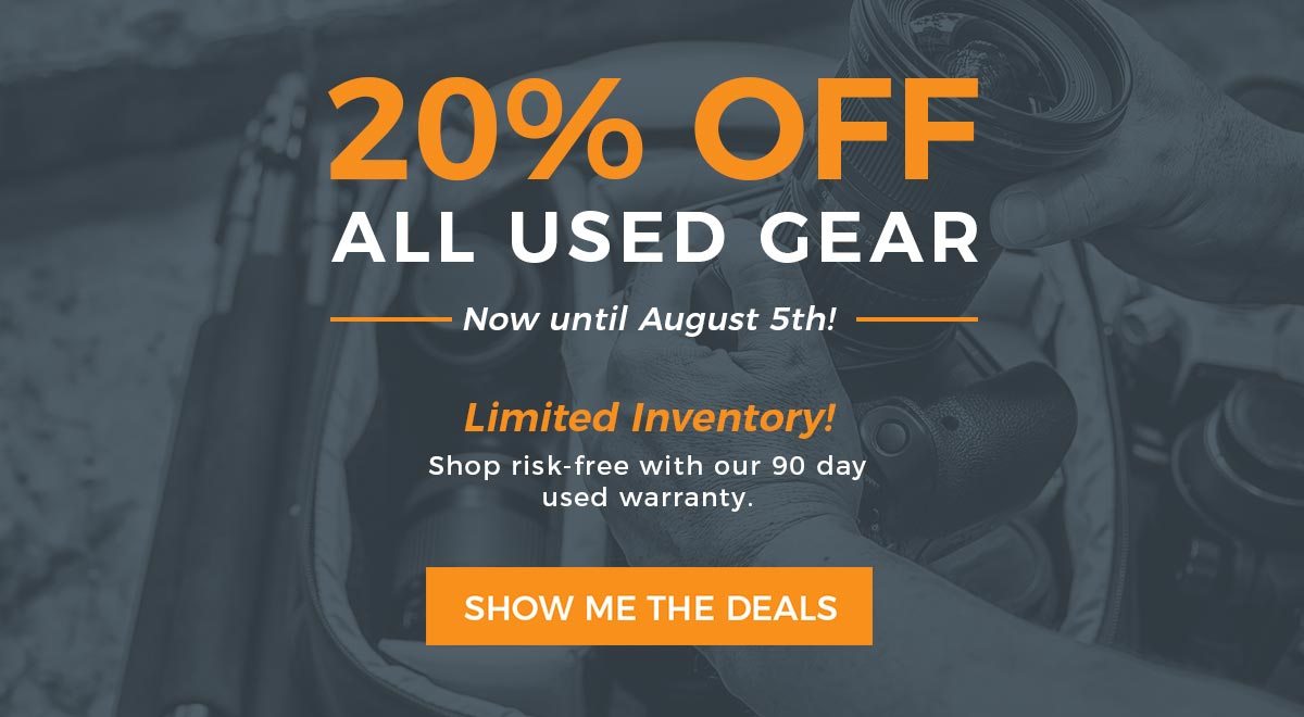 Save at least 20% on all in-stock used equipment!
