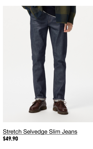 PDP8 - MEN STRETCH SELVEDGE SLIM JEANS