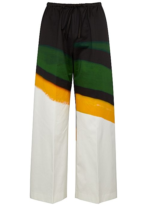 DRIES VAN NOTEN
Puvis printed satin trousers