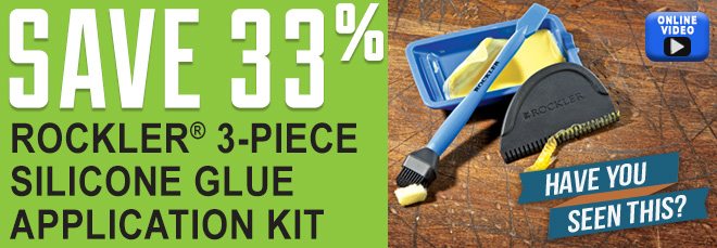 Save 33% on the Rockler 3-Piece Silicone Glue Application Kit