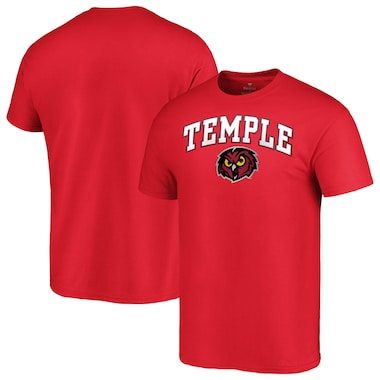 Men's Fanatics Branded Red Temple Owls Campus T-Shirt