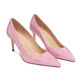 STUART WEITZMAN, STUART POWER SHINE PUMP, LIGHT ROSE