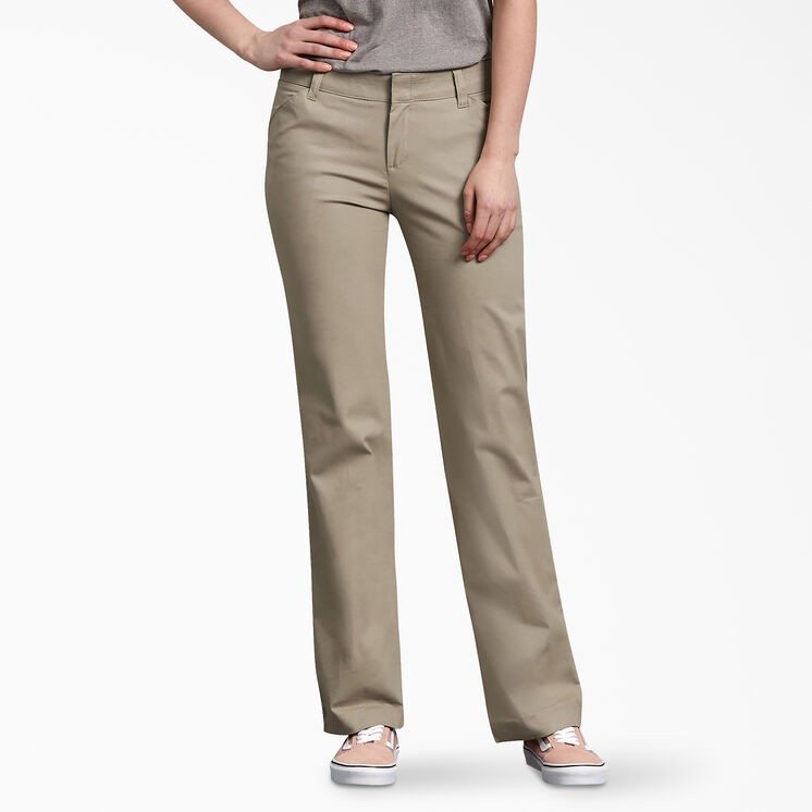 Womens Relaxed Fit Straight Leg Pants